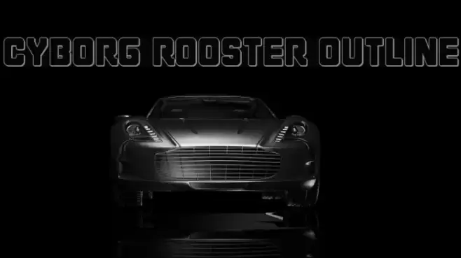 Cyborg Rooster Outline Font examples