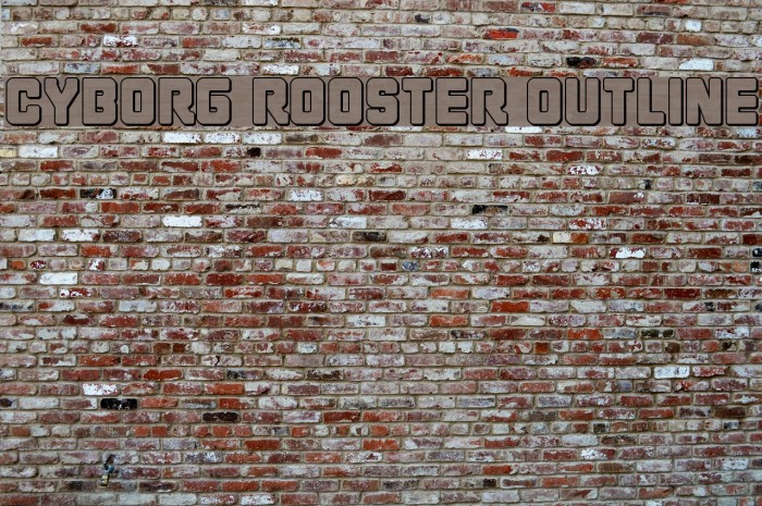 Cyborg Rooster Outline Font examples