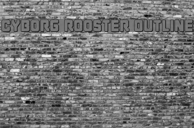 Cyborg Rooster Outline Font examples