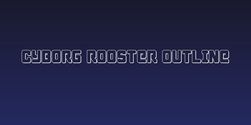 Cyborg Rooster Outline Social Header