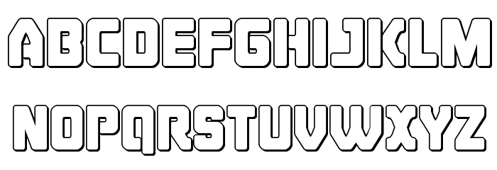 Cyborg Rooster Outline Font LOWERCASE