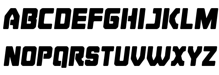 Cyborg Rooster Semi-Italic Font LOWERCASE