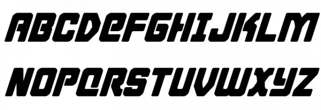 Cyborg Rooster Super-Italic Schriftart Groß
