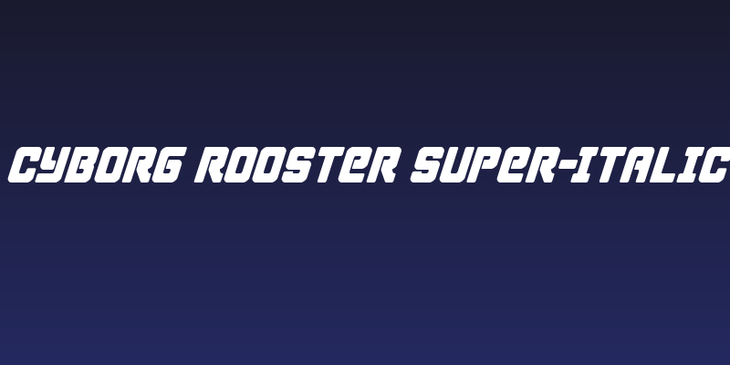 Cyborg Rooster Super-Italic Social Header