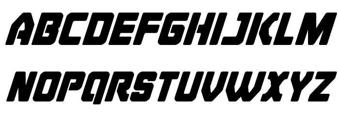 Cyborg Rooster Super-Italic Font LOWERCASE