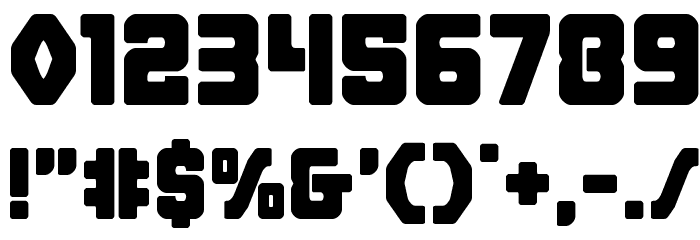 Cyborg Rooster Font OTHER CHARS