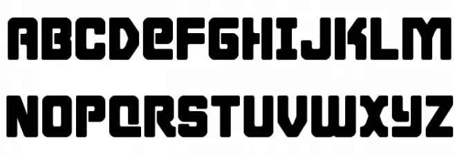 Cyborg Rooster Schriftart Groß