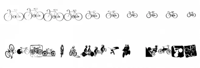 Cycling Font OTHER CHARS