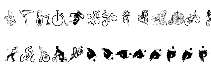 Cycling Font LOWERCASE