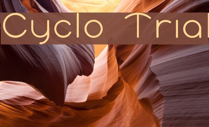 Cyclo Trial Font examples