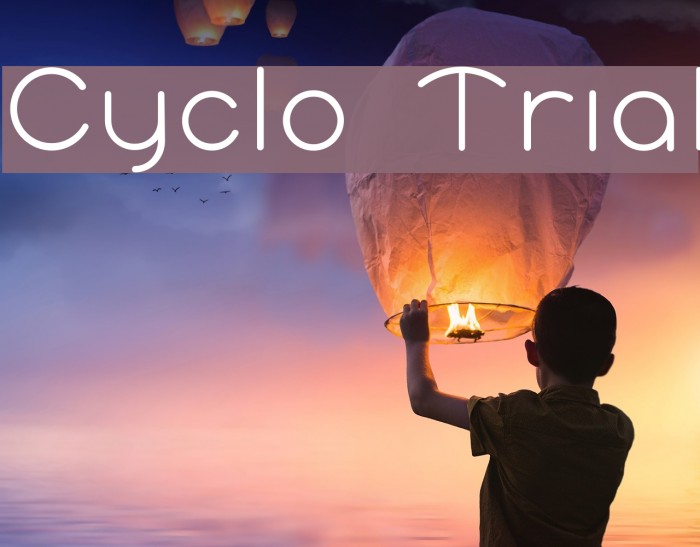 Cyclo Trial Font examples