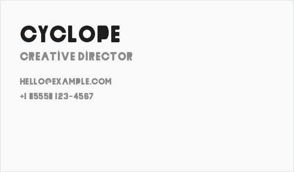 Cyclope Business Card