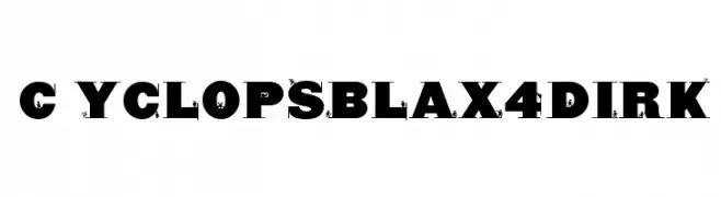CyclopsBlax4Dirk  baixar fontes gratis