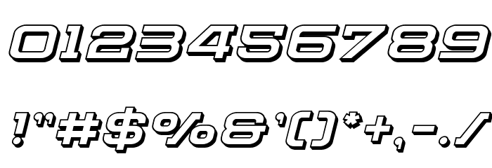 Cydonia Century 3D Italic Font OTHER CHARS