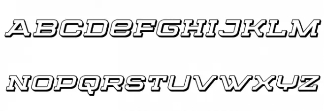 Cydonia Century 3D Italic Polices MAJUSCULES