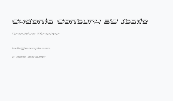 Cydonia Century 3D Italic Business Card