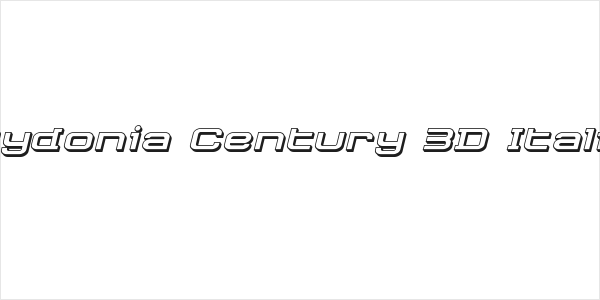 Cydonia Century 3D Italic Logo