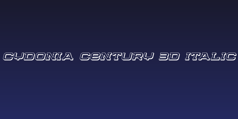 Cydonia Century 3D Italic Social Header