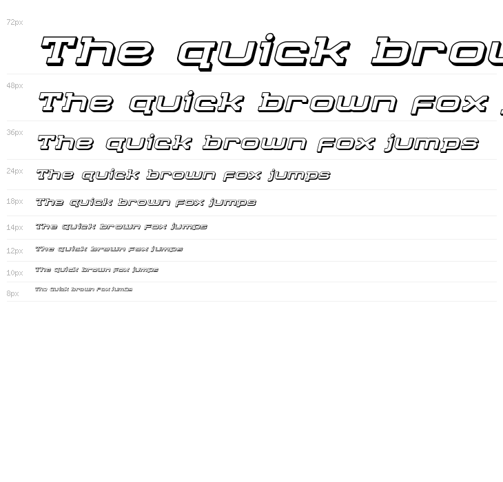 Cydonia Century 3D Italic Waterfall