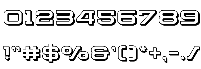 Cydonia Century 3D Font OTHER CHARS