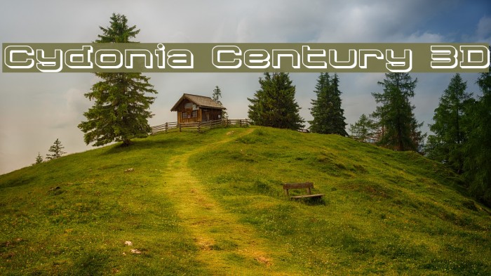 Cydonia Century 3D Font examples
