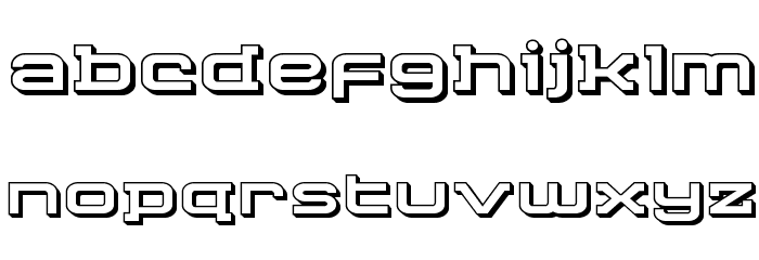 Cydonia Century 3D Font LOWERCASE