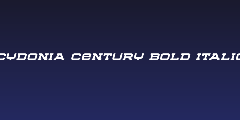 Cydonia Century Bold Italic Social Header