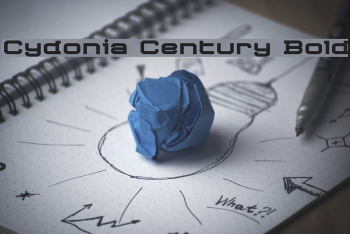 Cydonia Century Bold Font examples