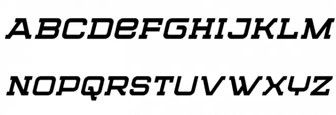 Cydonia Century Condensed Italic Caratteri MAIUSCOLE