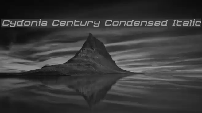 Cydonia Century Condensed Italic Font examples