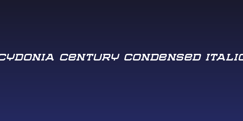 Cydonia Century Condensed Italic Social Header