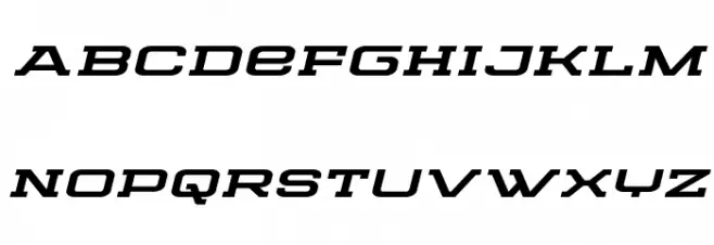 Cydonia Century Expanded Italic Font UPPERCASE