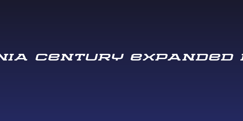 Cydonia Century Expanded Italic Social Header
