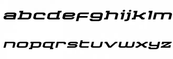 Cydonia Century Expanded Italic Font LOWERCASE