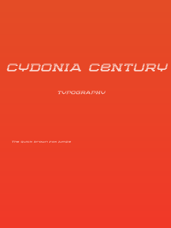 Cydonia Century Gradient Italic Poster