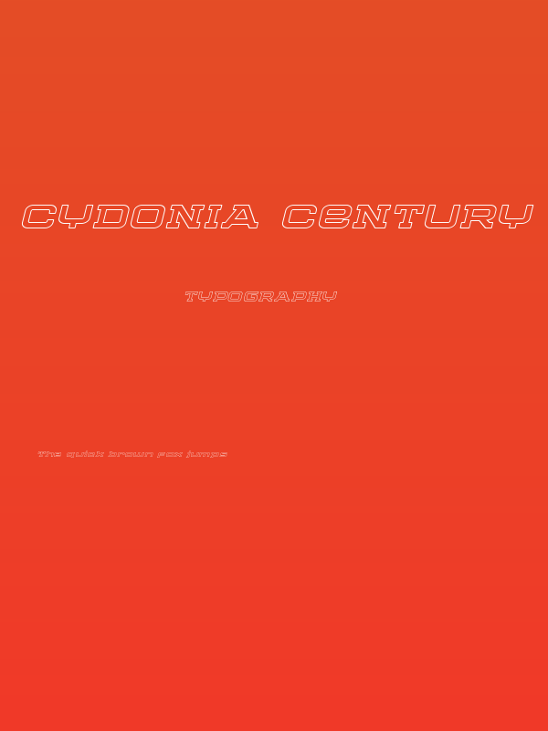 Cydonia Century Outline Italic Poster