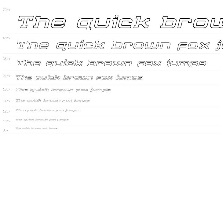 Cydonia Century Outline Italic Waterfall