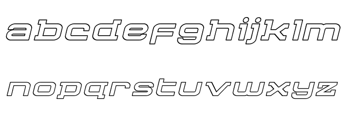 Cydonia Century Outline Italic Font LOWERCASE