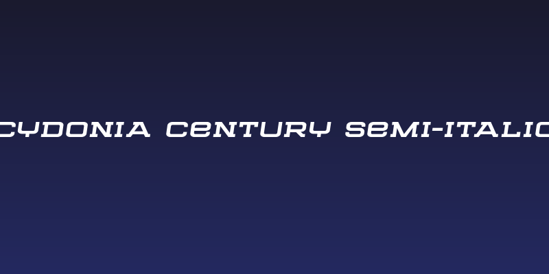 Cydonia Century Semi-Italic Social Header
