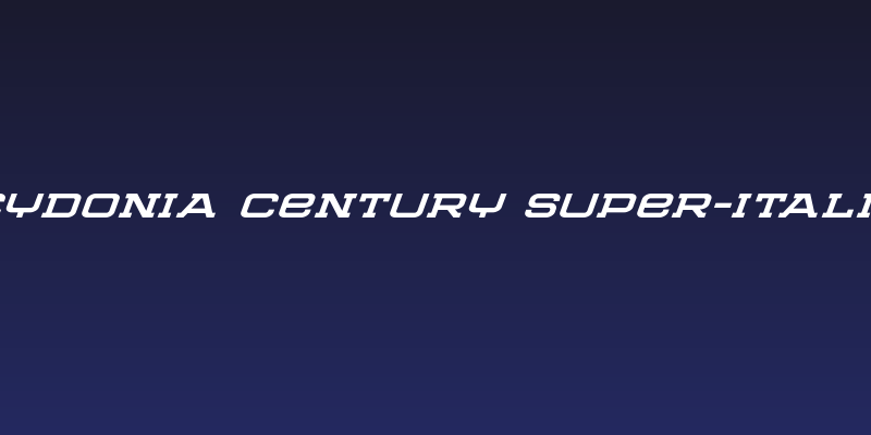 Cydonia Century Super-Italic Social Header