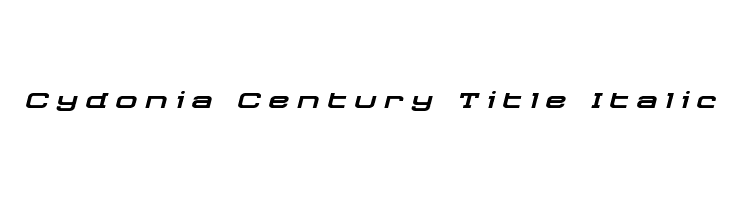 Cydonia Century Title Italic  フリーフォントのダウンロード