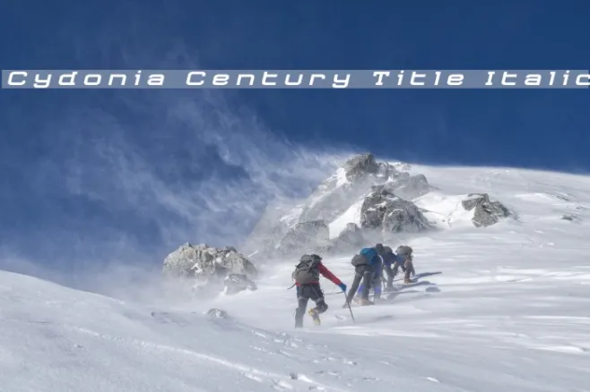Cydonia Century Title Italic Example 1