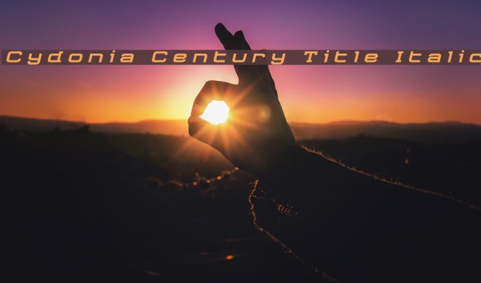 Cydonia Century Title Italic Font examples