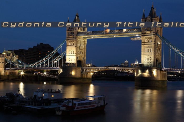 Cydonia Century Title Italic Font examples
