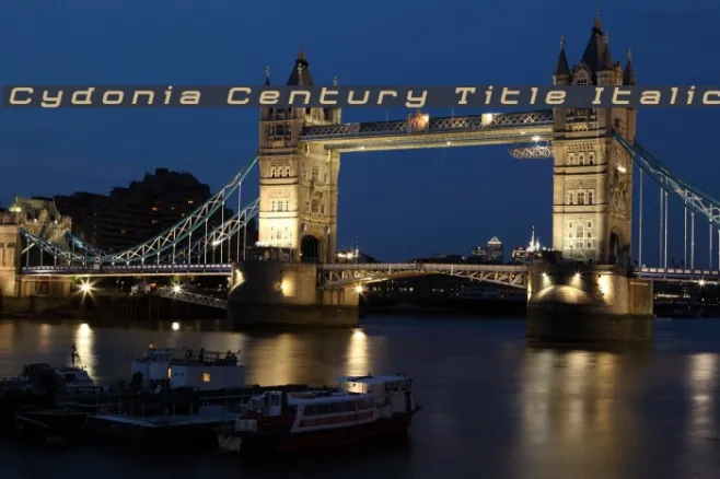 Cydonia Century Title Italic Example 3