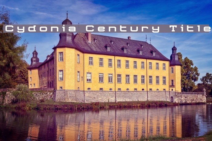Cydonia Century Title Font examples