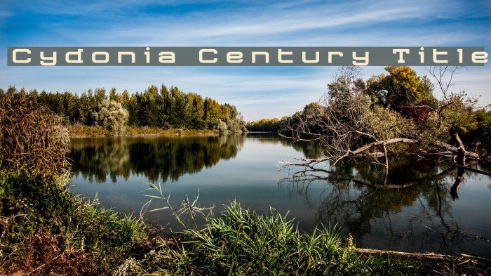 Cydonia Century Title Font examples