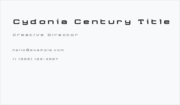 Cydonia Century Title Business Card