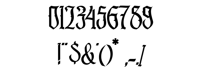 Cydonia Regular Font OTHER CHARS