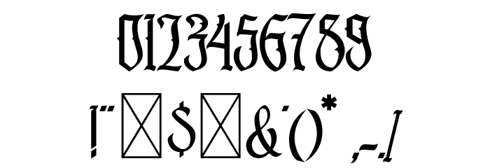 Cydonia Regular Font OTHER CHARS